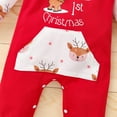 thumbnail image 6 of Douhoow Infant Christmas Romper Baby Boys Girls Festival Front Pocket Hooded Jumpsuit, 6 of 8