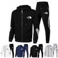 thumbnail image 2 of The North Face Men's Hoodie Sweatshirt Jogger Pants Tracksuit 2-piece Sportswear Black Black Black, 2 of 5