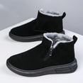 thumbnail image 5 of Fashion Snow Boots For Men Winter Warm Flat Cotton Plush Shoes With Side Zipper Casual Daily Fleece Ankle Boot, 5 of 8