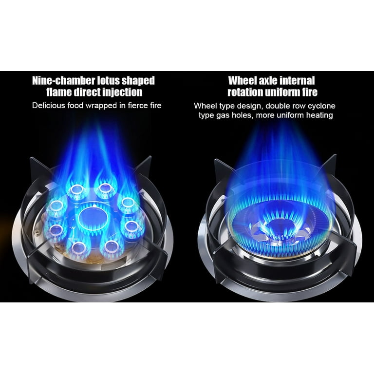 BesNerg Propane Stove 2 Burner Gas Stove, 28800 BTU High- Efficiency Auto Ignition Tempered Glass LPG Cooktop With CSA Regulator And Hose U2013 For Outdoor Camping, RV, And Emergency Cooking