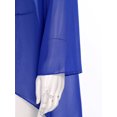 thumbnail image 6 of CHICTRY Women Chiffon Long Sleeve Cardigan Open Front Casual Shrug Bride's Mother Formal Coat Royal Blue S, 6 of 6