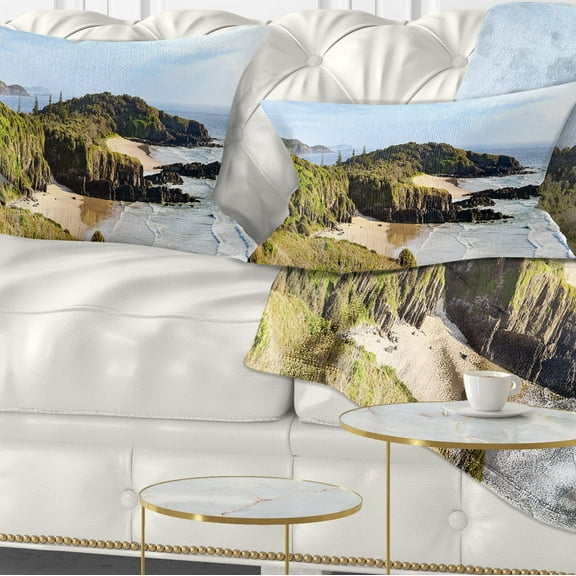 Designart 12" x 20" Multi-color Polyester Throw Pillow