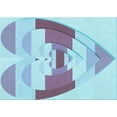 thumbnail image 1 of Ahgly Company Indoor Rectangle Patterned Light Purple Blue Area Rugs, 8' x 12', 1 of 6