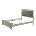 thumbnail image 2 of 5 piece Amalia Queen Champagne Silver Upholstered Panel Bedroom Set, 2 of 9