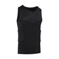 thumbnail image 4 of BAOSITY Mens Padded Vest Compression Vest Breathable Sleeveless Shirt Protective Shirt for Men Adults Basketball Outdoor Sports Rugby XXL, 4 of 8