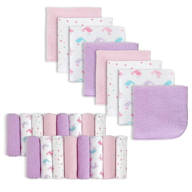 Softan Baby Washcloths,24Pack Baby Wash Cloths Extra Soft & Ultra