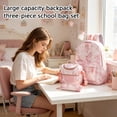 thumbnail image 3 of Backpack for Girls 3PCS Star Prints School Backpacks with Lunch Box Pencil Case Kids Backpack for Elementary Travel Backpack, 3 of 5