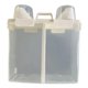 thumbnail image 5 of Recipiente transparente para almacenamiento de cereales, , compartimento doble con tazas medidoras, recipientes para granos, Macarena dispensador de cereales, 5 of 8