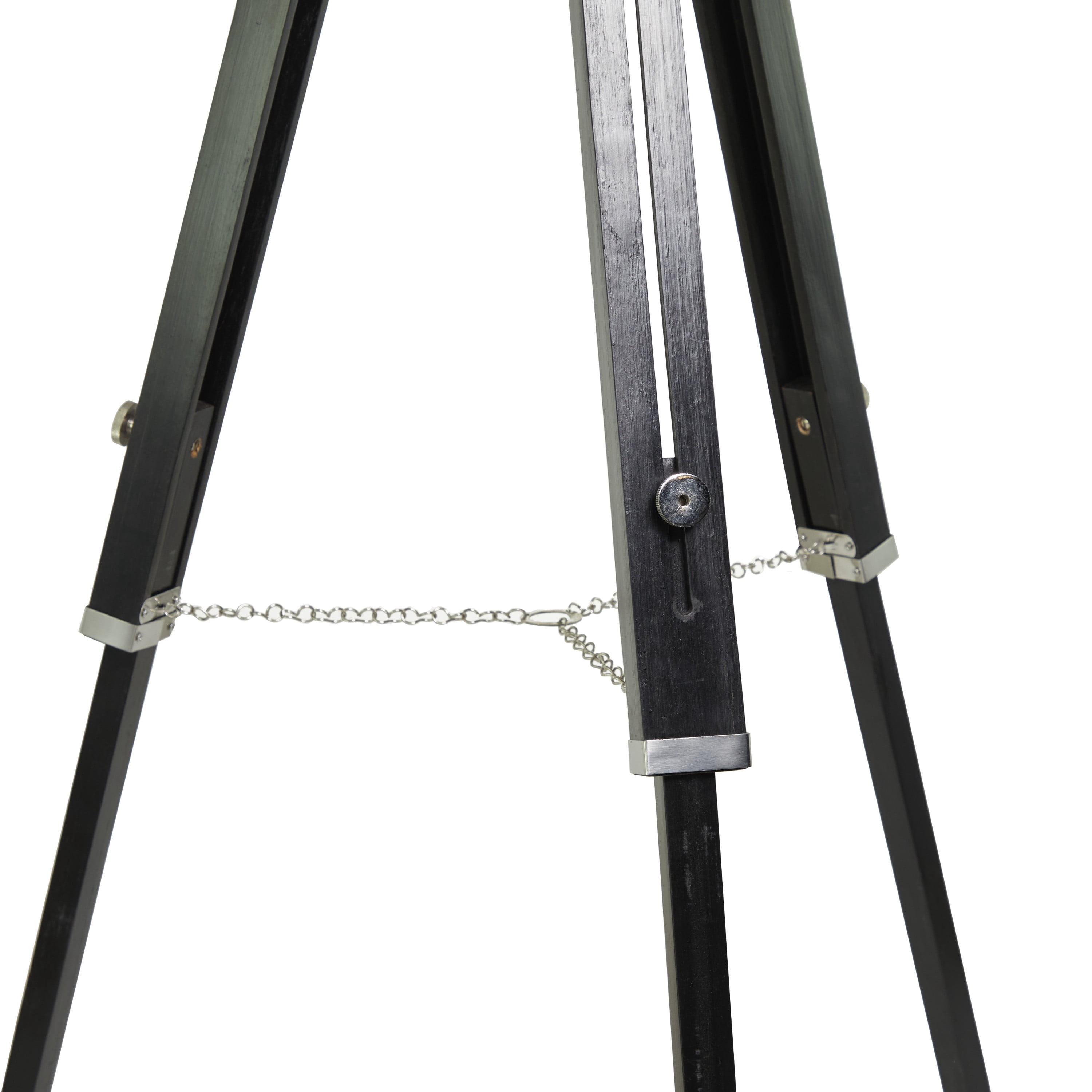 DecMode 70" Spotlight Black Floor Lamp with Silver Metal Shade