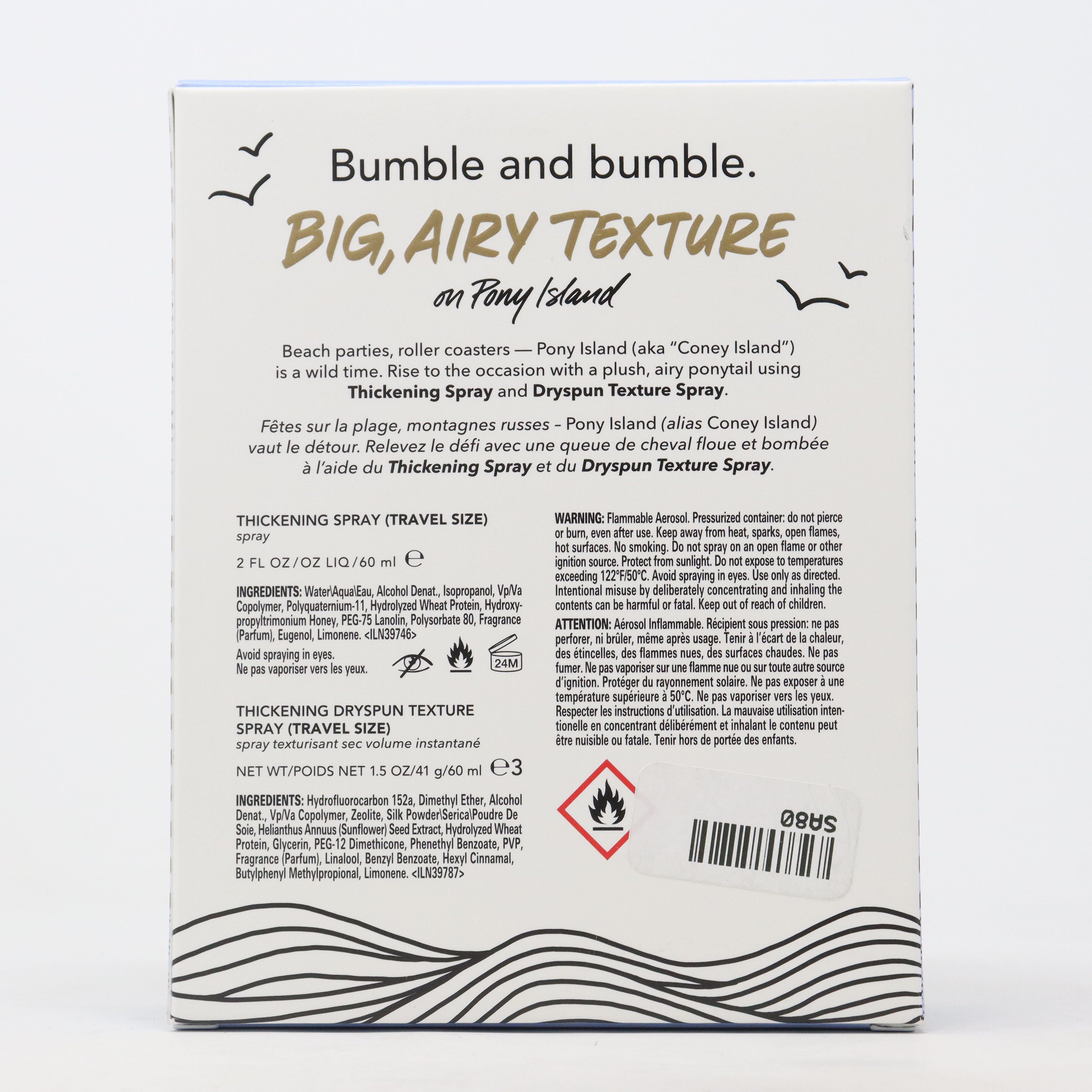 Bumble and Bumble Bb.Thickening Dryspun Texture Spray Travel Size 60ml