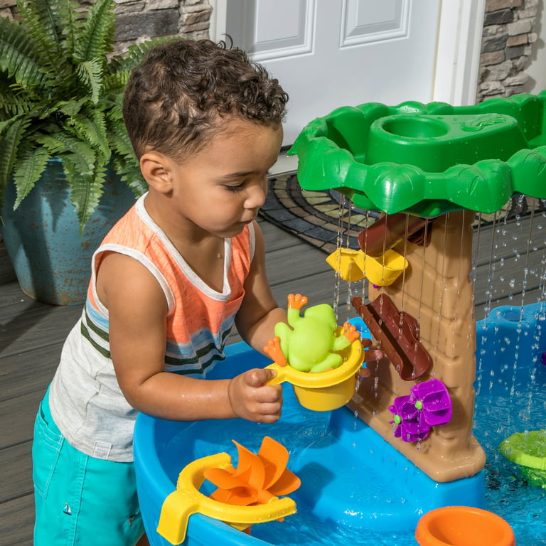 Step2 Dino Showers Gray Plastic Water Table for Toddlers with 13-piece  Playset 