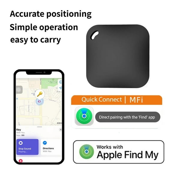 Bluetooth GPS Tracker for Air Tag Replacement Via Apple Find My to Locate Bag Bottle Card Wallet Bike Keys Finder MFI Smart ITag