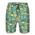 thumbnail image 3 of Goofa Animals with Leaf Printed Mens Swim Trunks Summer Quick Dry Short Beach Swimwear Bathing Suits-Small, 3 of 9