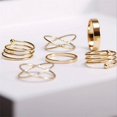 thumbnail image 2 of 6pc/set New Unique Ring Set Punk Alloy Knuckle Rings for Womens Finger Ring 6 PCS Rings, 2 of 6