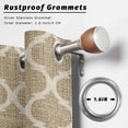 thumbnail image 6 of 2 Panels Outdoor Curtains for Patio Waterproof 54"x84" Khaki Moroccan Weatherproof Privacy Outsides Curtains, Boho Retro Country Abstract Geometric Grid Grommet Thermal Drapes for Cabana Porch, 6 of 8