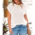 thumbnail image 4 of Top Prettygarden para mujer, primavera-verano, manga de ganchillo, color blanco, 4 of 9