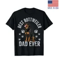 thumbnail image 1 of Best Rottweiler Dad Ever Funny Rottweiler Dad Fathers Day Gift Idea Unisex T-Shirt, up to size 5XL, 1 of 4