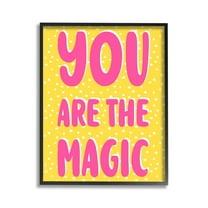Stupell Industries You Are The Magic Inspirational Painting Black Framed Art Print Wall Art, 11 x 14