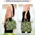 thumbnail image 4 of FORMRS Womens Corduroy Tote Bag Crossbody Shoulder Purse Handbag with Detachable Strap, Green Floral Leopard Pattern, 4 of 7