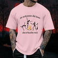 thumbnail image 2 of AWZXDE T-Shirts pour Hommes Imprimé Thème Halloween Col Rond Décontracté Graphique Feu Grande Taille Chemise Imprimée Couleur Unie Manches Courtes pour Confort et Style, 2 of 6