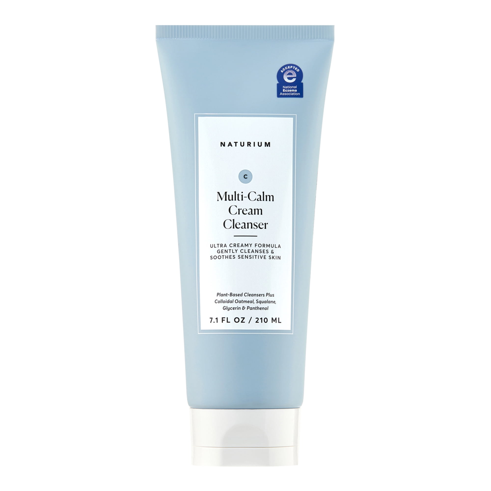 Naturium Multi-Calm Cream Cleanser, Hydrating Face Wash for Sensitive Skin, 7.1 fl oz