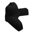 thumbnail image 2 of Deluxe Comfort Microsuede Porter Bedrest Lounge Pillow – Airy Soft Microbeads – Perfect for Bed and Dorm Rooms – Wear Resistant Soft Microsuede – Bed Rest Pillow, Black, 2 of 2