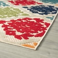 thumbnail image 5 of 5x7 Water Resistant, Indoor Outdoor Rugs for Patios, Front Door Entry, Entryway, Deck, Porch, Balcony | Outside Area Rug for Patio | Multi-Color, Medallion | Size: 5'3'' x 7'3'', 5 of 8