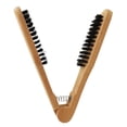thumbnail image 3 of 1 pinza de cerdas de jabalí, cepillo para el pelo, alisador, no eléctrico, cepillo para desenredar el pelo, herramienta de peinado, peine para el pelo de doble cara, alisador, 3 of 3