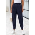 thumbnail image 2 of Pantalones PRETTYGARDEN 2025 de tiro alto azul marino talla grande, 2 of 8