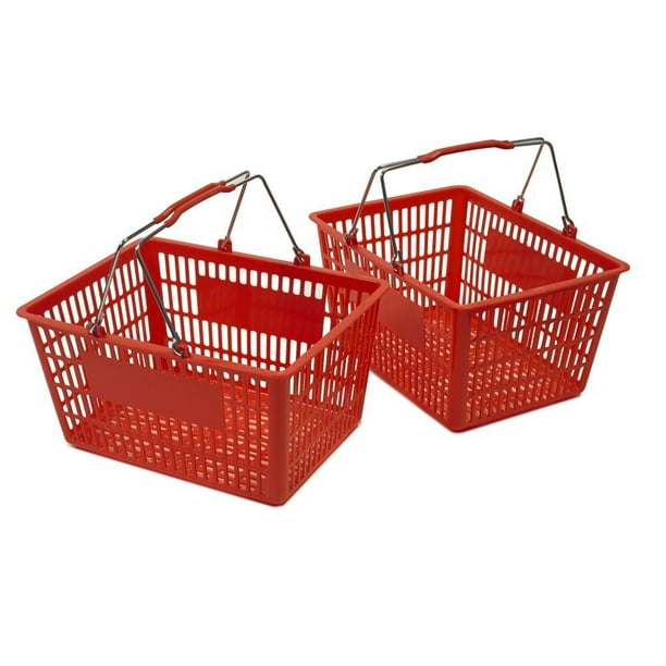 Red Shopping Baskets (Set of 2)