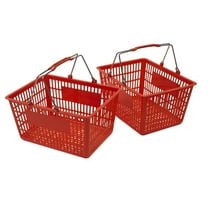 Red Shopping Baskets (Set of 2)