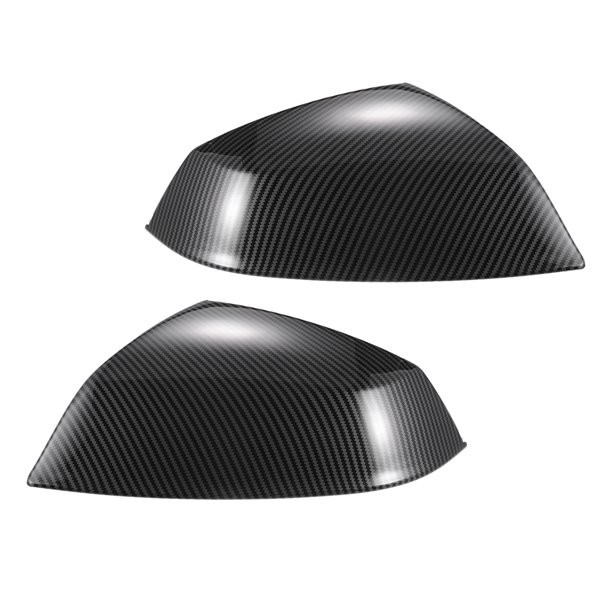 Cubierta de espejo retrovisor lateral del conductor y pasajero para Audi Q5 Q7, par de fibra de carbono negra