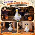 thumbnail image 6 of Porch Goose Halloween Outfits, White Bat Wing Hat Stylish Costume for 23 Inch Porch Goose Statue, Garden Lawn Outdoor Decor (C), 6 of 6