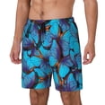 thumbnail image 1 of Fotbe Blue Butterflies Traje de Baño para Hombre – Shorts de Natación de Secado Rápido con Forro y Bolsillos-XX-Large, 1 of 6