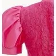 thumbnail image 3 of Vestido de princesa rosa: ropa para niños de Halloween, vestido de actuación con forma de cuerno extralargo con mangas de burbuja para niñas, 3 of 5