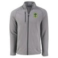 thumbnail image 2 of Men's-Cutter & Buck  Heather Gray Nashville SC Peshastin Eco Fleece Recycled Raglan Full-Zip Jacket, 2 of 3