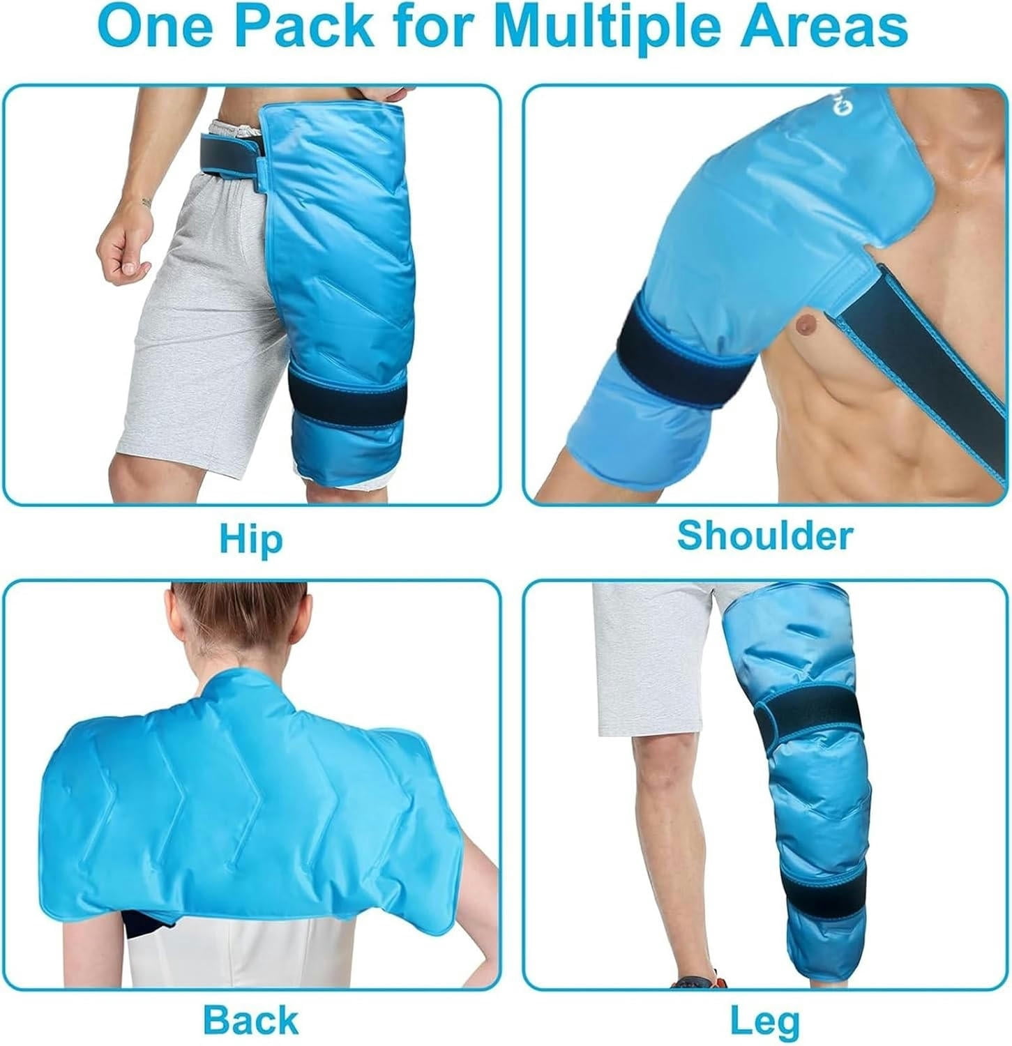GXCZ Extra Large Gel Ice Pack Wrap, Reusable Ice Pack for Back Pain Relief for Lumbar Injuries and Waist Pain Sciatica Nerve Pain Herniated Disc Swelling Sprains Gel Cold Pack Wrap for Hot Cold Compress