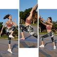 thumbnail image 6 of Wolf Women's High Waist Printed Capris Gym Leggings for Running, Fitness, Yoga - Not See-Through, 6 of 6