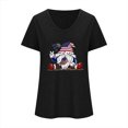 thumbnail image 2 of Camisetas de Cuello Redondo Impreso Gradiente de las Mujeres, Manga Corta Casual Top para el Uso Diario, 2 of 5