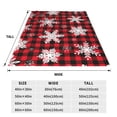 thumbnail image 3 of Salouo Snowflakes On A Buffalo Plaid Christmas Print Bed Blankets,Flannel Blanket Comfortable Air Conditioning Blanket Lightweight Blanket for Sofa Bed Travel & Couch -40"x30", 3 of 8