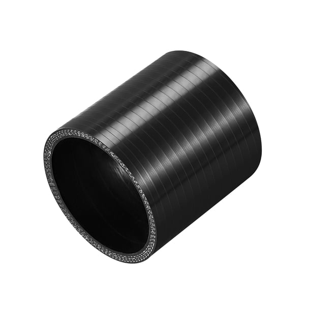 60mm 2.36" ID Coche Recto Silicona Acoplador Turbo Tubo 76mm Negro
