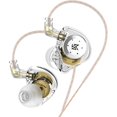 thumbnail image 1 of wonima11 KZ EDX Pro in-Ear Monitor Headphones Wired, IEM Earphones, Dual DD HiFi Stereo Sound Earphones Noise Cancelling Earbuds(White,mic), 1 of 1