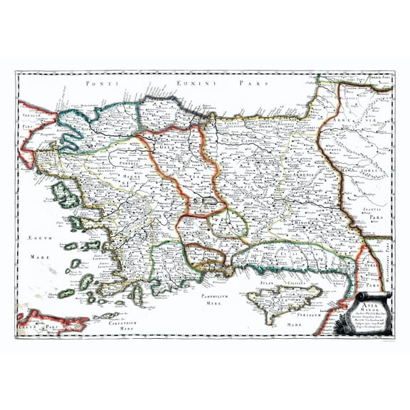 Historic Map - Turkey - Sanson 1641 - 31.85 x 23 - Vintage Wall Art