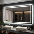 thumbnail image 6 of 24"x36" LED Bathroom Mirror LED Mirror for Bathroom with Front and Backlit Dimmable Illuminated Mirror for Wall Anti-Fog, 6 of 7