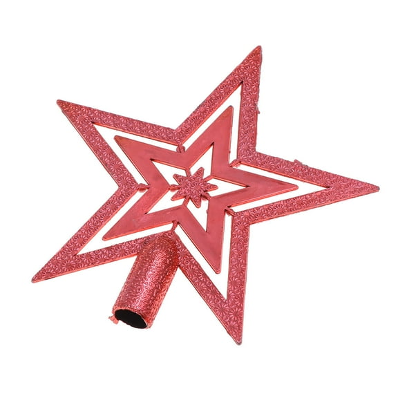 Masteelf 20cm Christmas Tree Star Topper Happy Holiday Decoration (Red)
