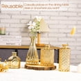 thumbnail image 4 of Juego de 12 jarrones de cristal ámbar para flores TBWIND Gold, 4 of 9