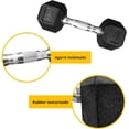thumbnail image 2 of Par de Pesas Hexagonales con Revestimiento de Hule, Mancuernas Antideslizantes, Peso en Libras, 2 of 3