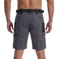 thumbnail image 6 of WULMLEO Men's Hiking Cargo Shorts 10" with Pockets Quick Dry Casual Stretch Bottoms Golf Workout Outdoor Summer Shorts Gray M, 6 of 8