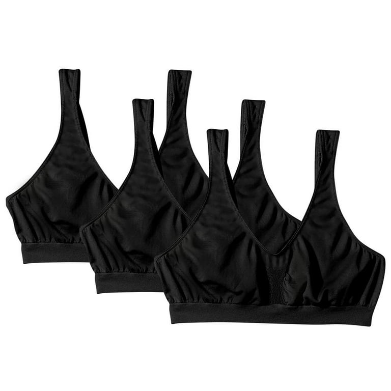 Genie Bra Premium Women's Seamless 3-Pack Unpadded (3 Pack Black 2XL) :  : Fashion