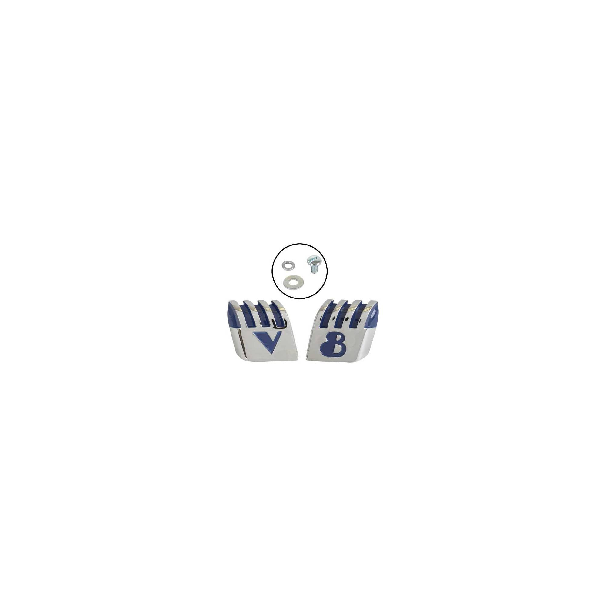 Macs Auto Parts Macs Auto Parts 47 10090 Hood Emblems V 8 Front Die Cast Chrome Ford Pickup Truck Walmart Com Walmart Com